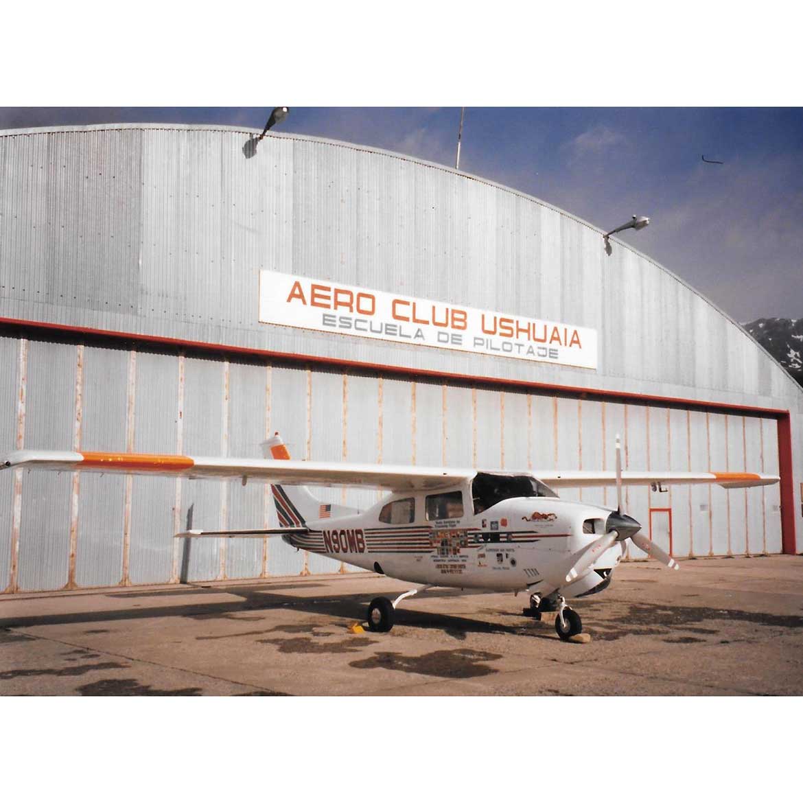 Friendship Flight 1996 Plane In Front of Hangar
